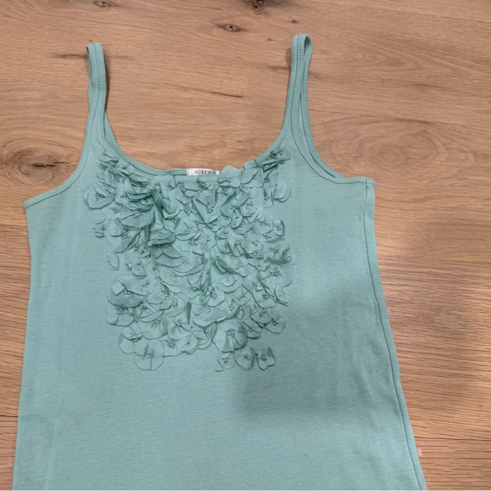 J.Crew tank with appliqué flowers